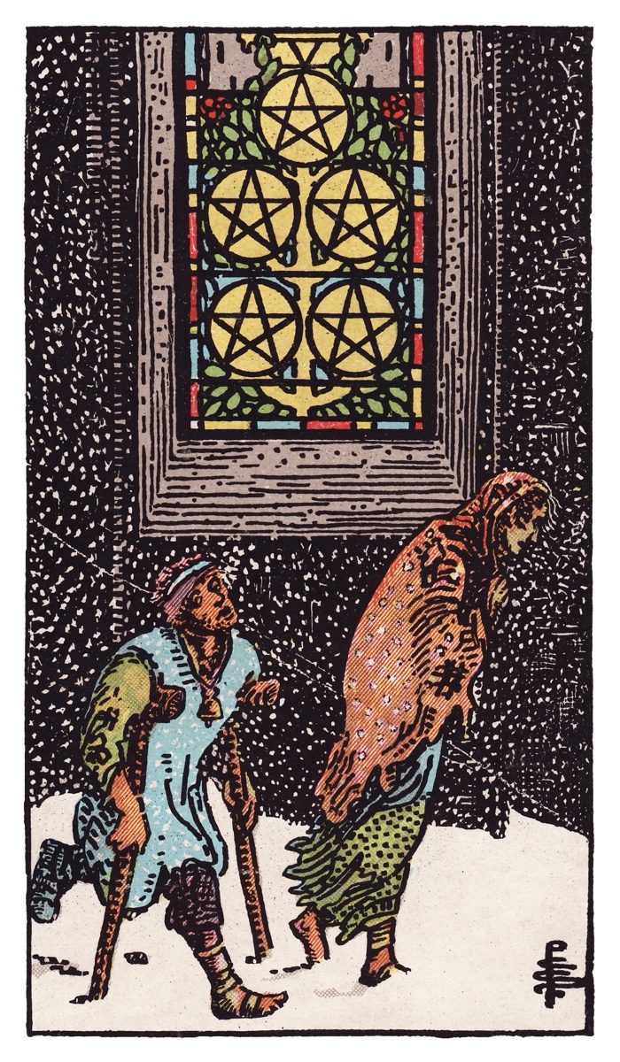 Five of Pentacles tarot card
