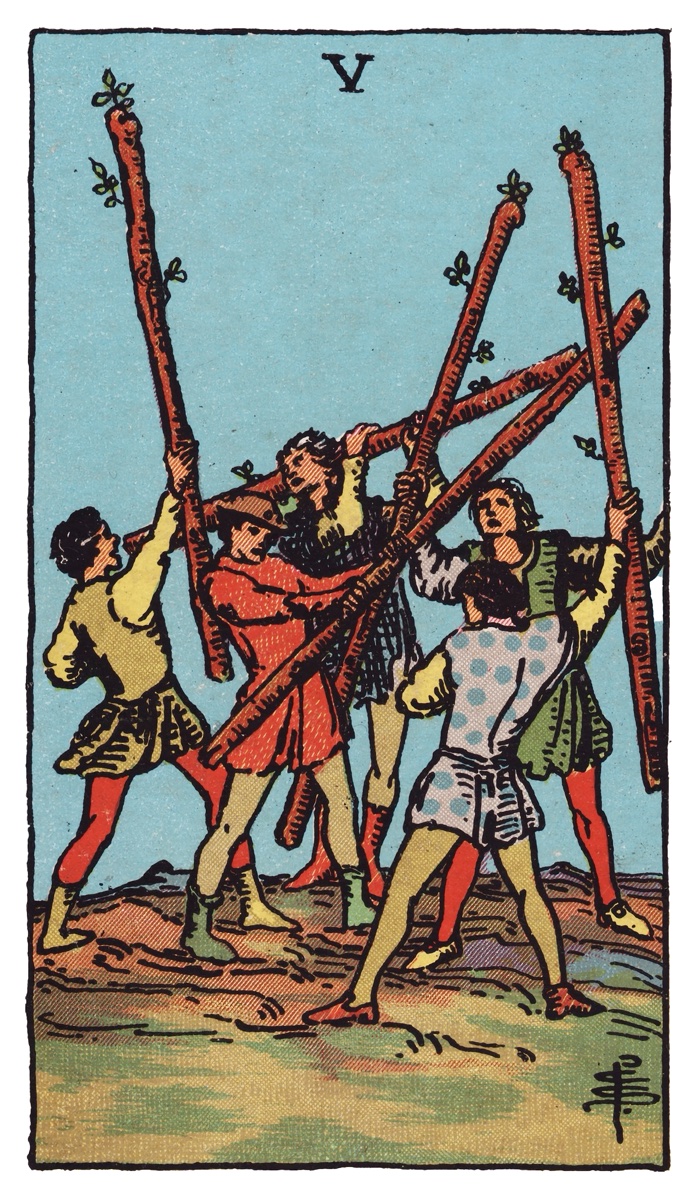 Five of Wands tarot card