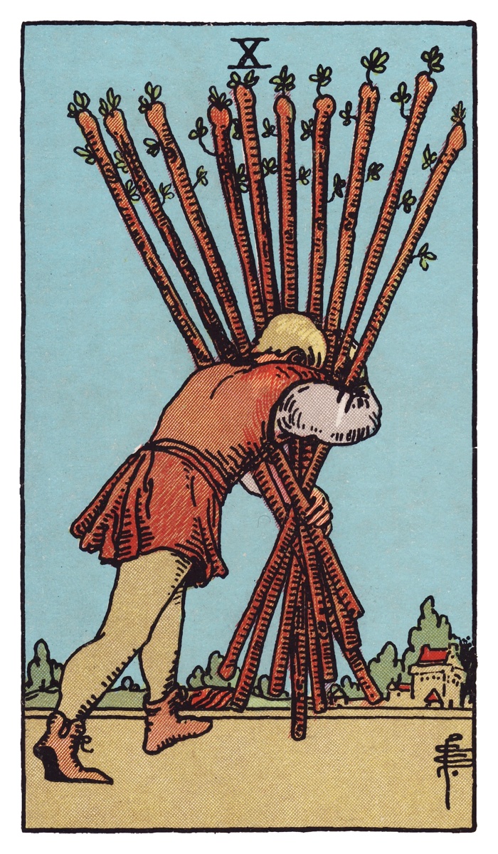 Ten of Wands tarot card